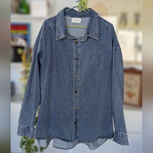 Ashton Classic Blue Oversized Denim Shirt 8
